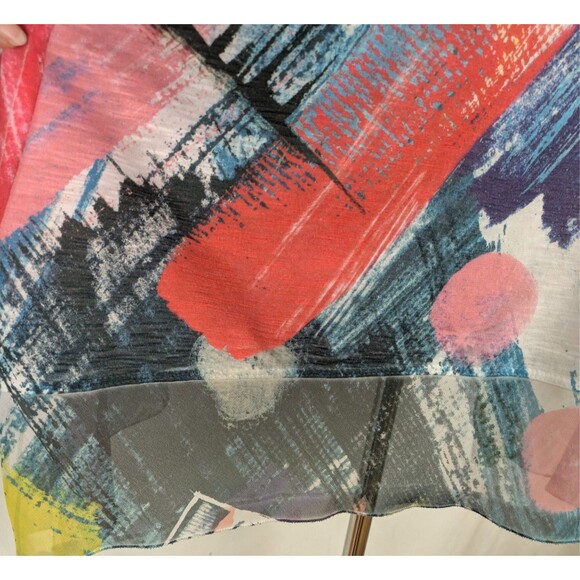 Jess & Jane Womens XL Abstract Print Lightweight Pullover Tunic Top - Picture 5 of 8